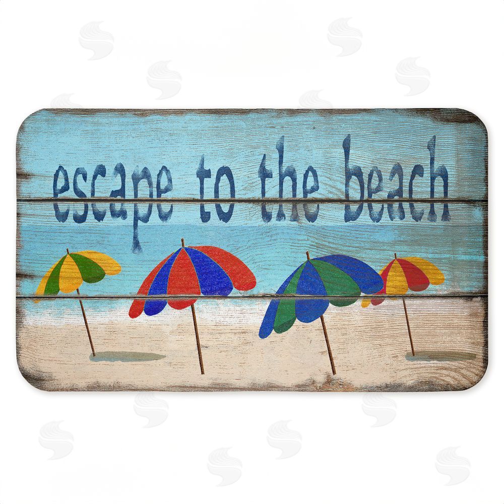 Gail Fraser Rustic Escape To Beach Kitchen Floor Mat