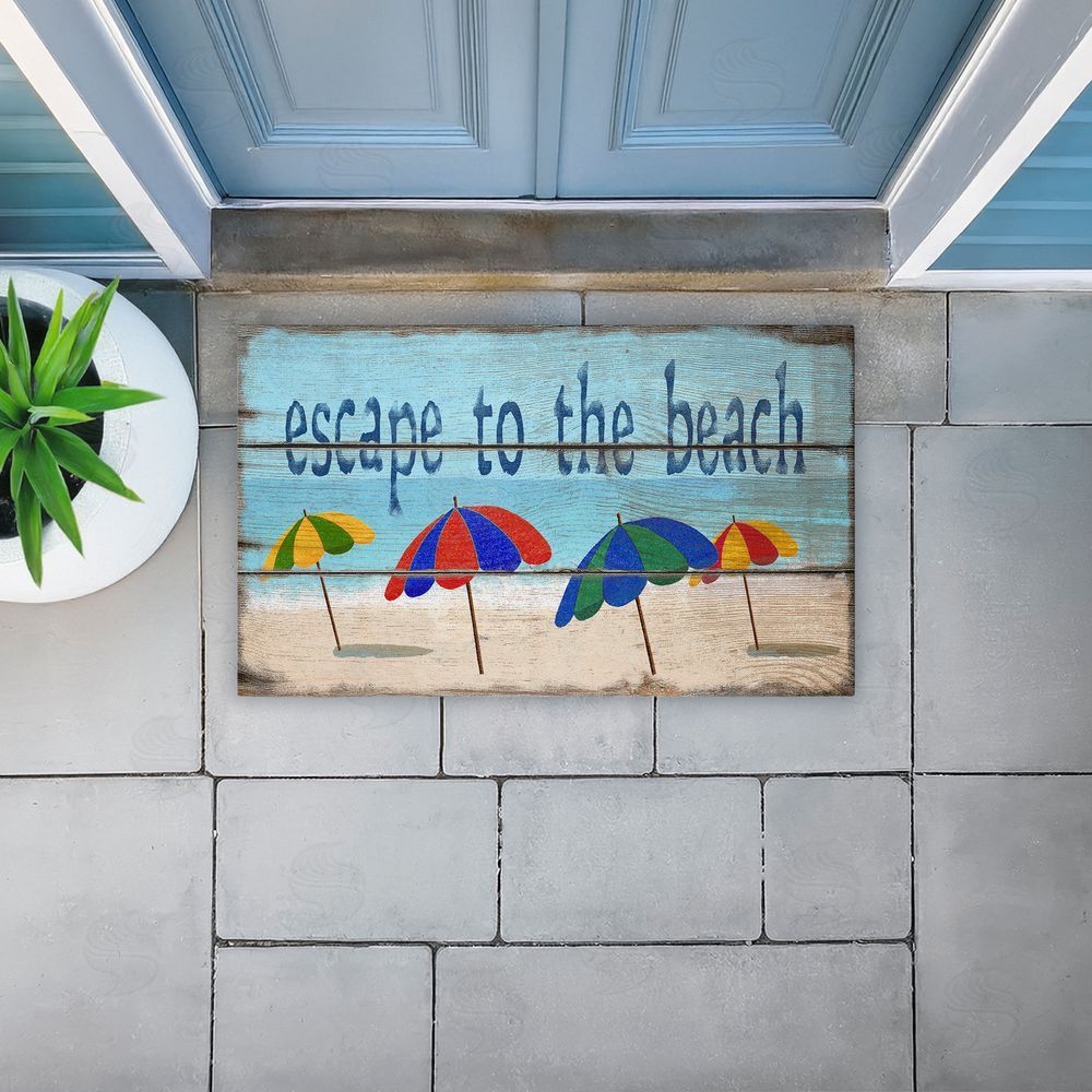 Gail Fraser Rustic Escape To Beach Unwoven Outdoor Door Mat