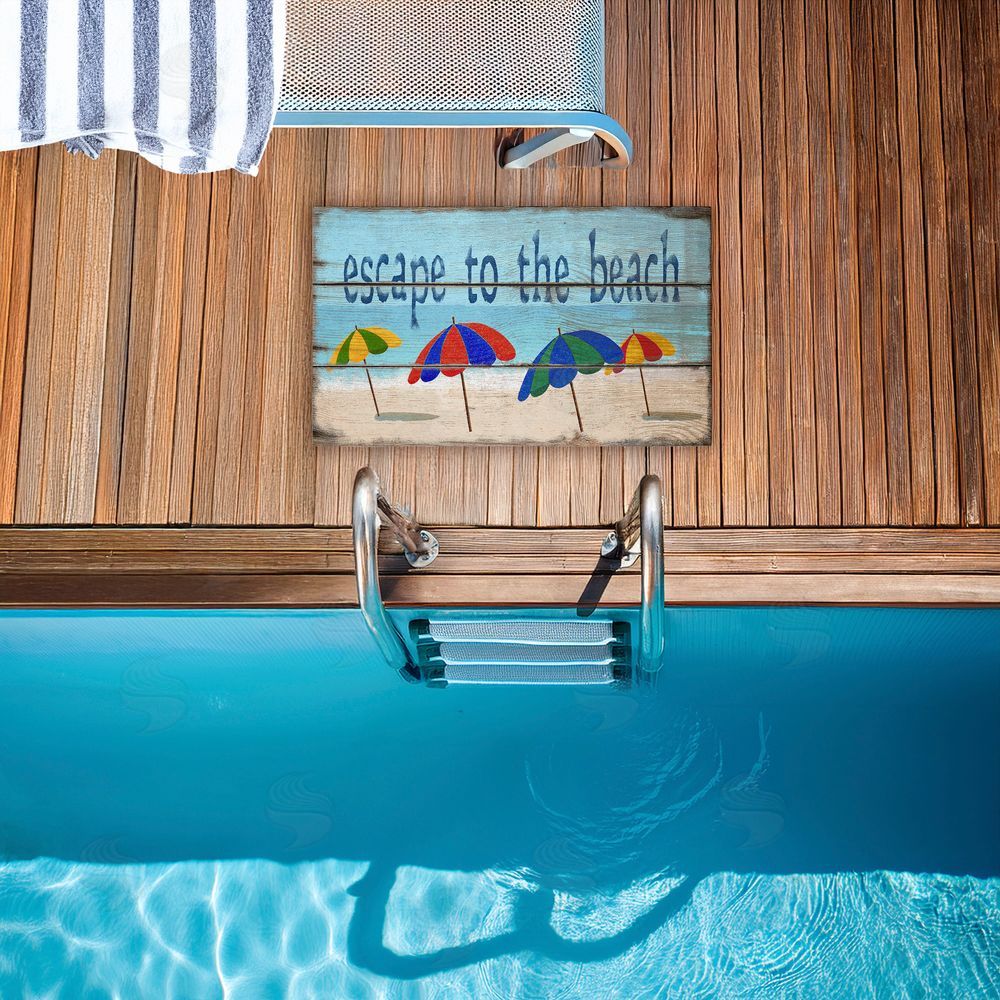 Gail Fraser Rustic Escape To Beach Unwoven Outdoor Door Mat