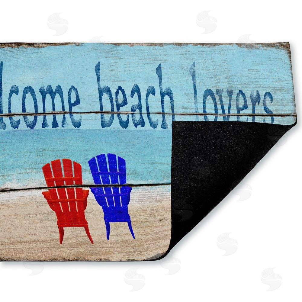 Gail Fraser Rustic Welcome Beach Lovers Unwoven Outdoor Door Mat