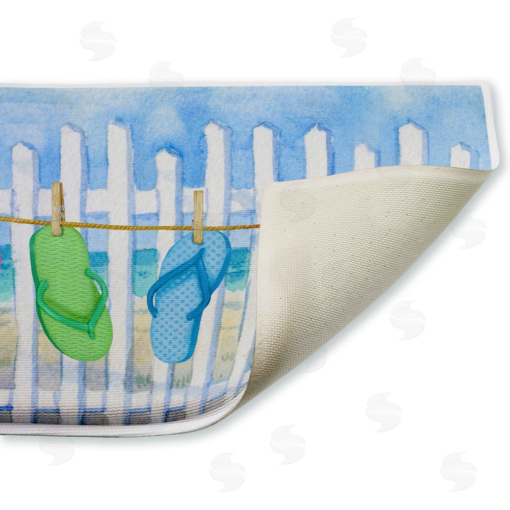 Paul Brent Flip Flop Summer Clothesline Plush Bathroom Floor Mat
