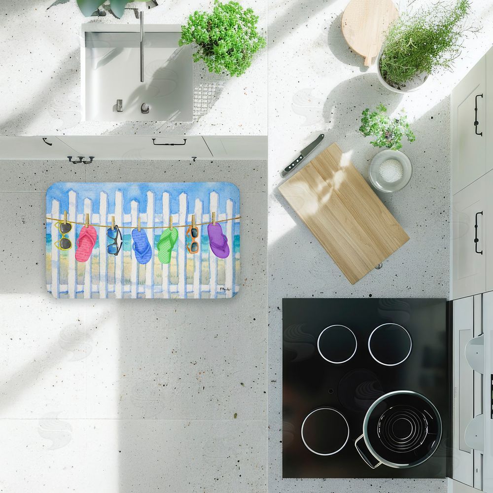 Paul Brent Flip Flop Clothesline Beach Kitchen Floor Mat