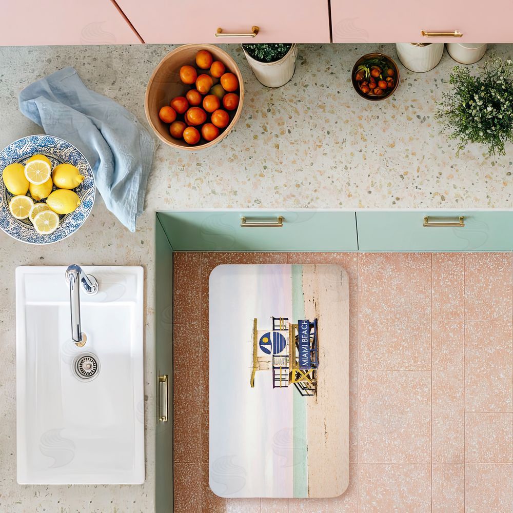 Seven Trees Design Miami Beach Lifeguard Hut Kitchen Floor Mat