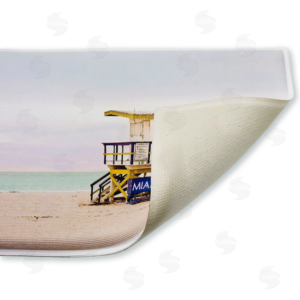 Seven Trees Design Miami Beach Lifeguard Hut Plush Bathroom Floor Mat