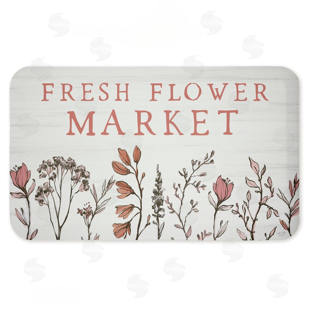 Lux + Me Designs Fresh Flower Market Blooms Kitchen Floor Mat