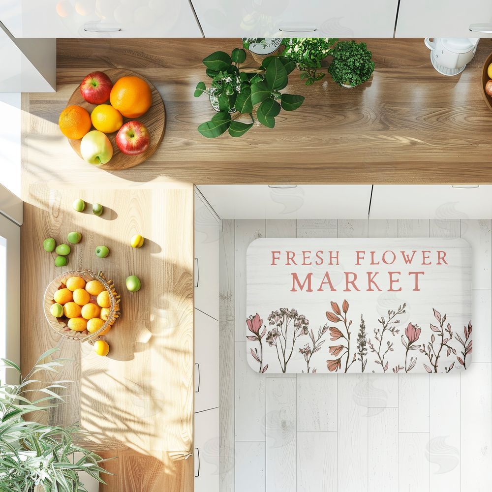 Lux + Me Designs Fresh Flower Market Blooms Kitchen Floor Mat