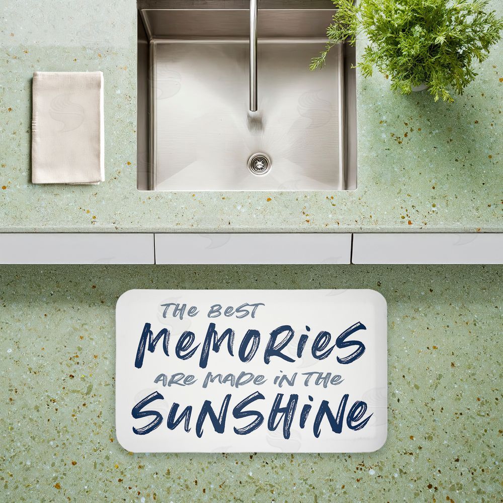 Lettered and Lined Best Memories In Sunshine Kitchen Floor Mat