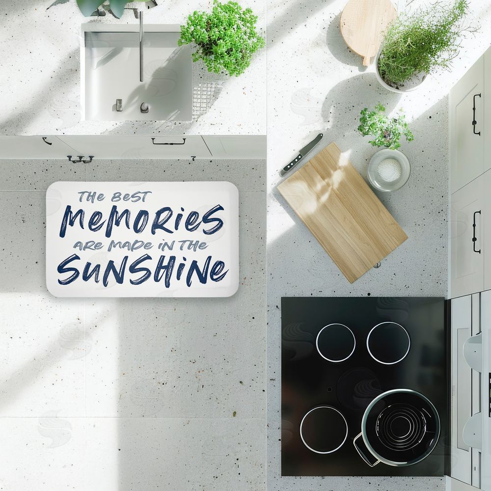 Lettered and Lined Best Memories In Sunshine Kitchen Floor Mat