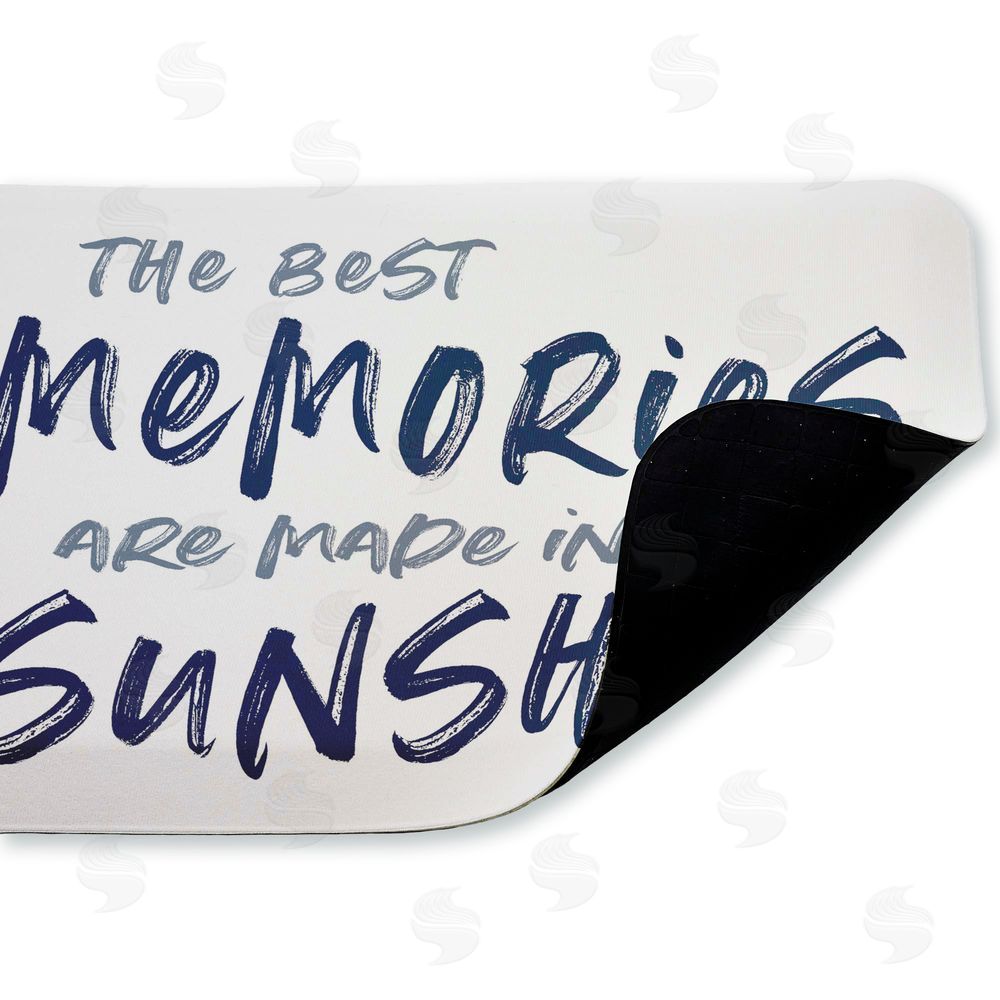 Lettered and Lined Best Memories In Sunshine Kitchen Floor Mat