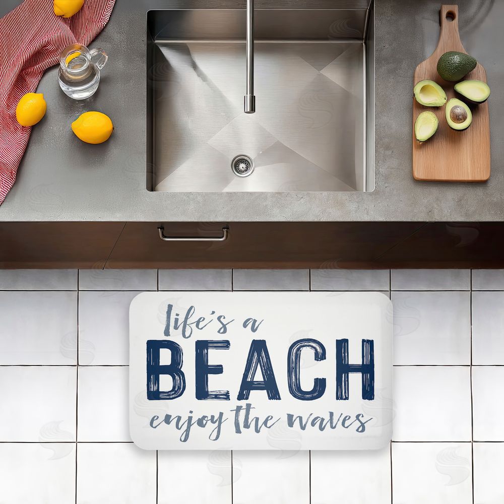 Lettered and Lined Life's A Beach Enjoy Kitchen Floor Mat