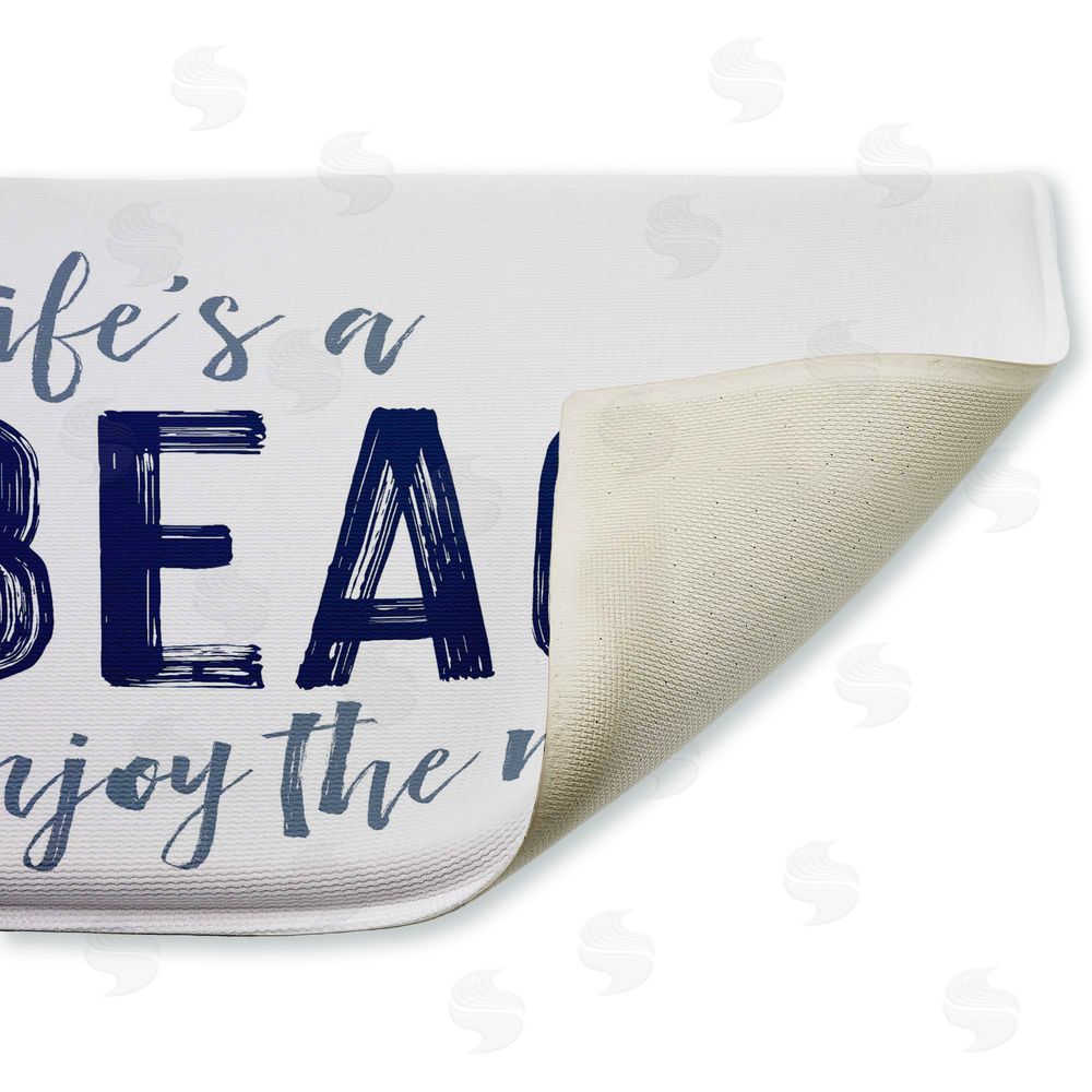Lettered and Lined Life's A Beach Enjoy Plush Bathroom Floor Mat