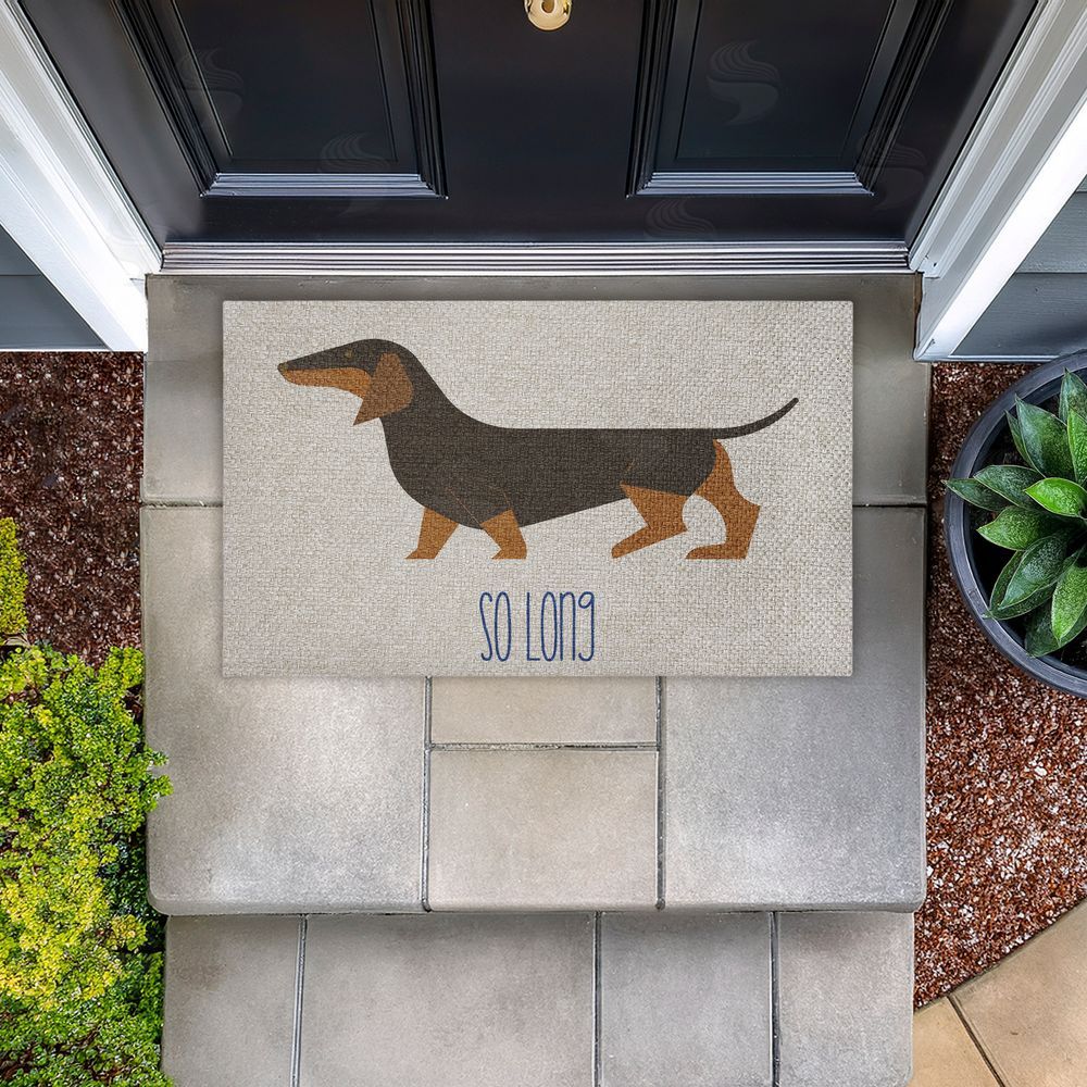 Stupell Studio So Long Dog Goodbye Outdoor Faux Sisal Door Mat