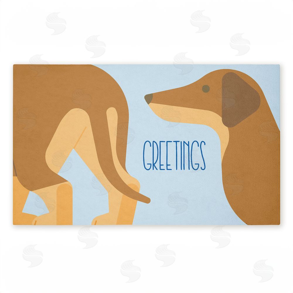 Stupell Studio Greetings Funny Dog Entry Unwoven Outdoor Door Mat