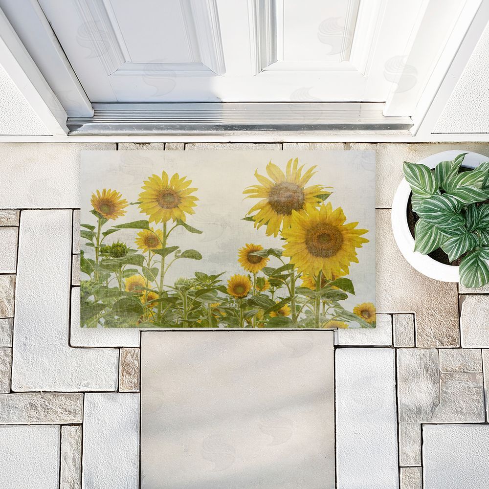 Anne Bailey Sunny Mood Flower Field Unwoven Outdoor Door Mat