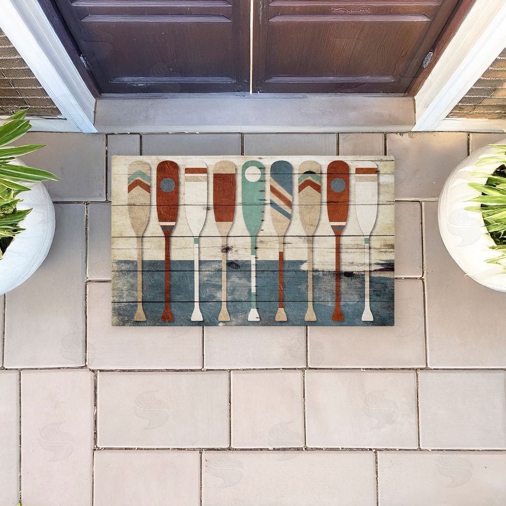 Milli Villa Various Rustic Oars Patterns Unwoven Outdoor Door Mat