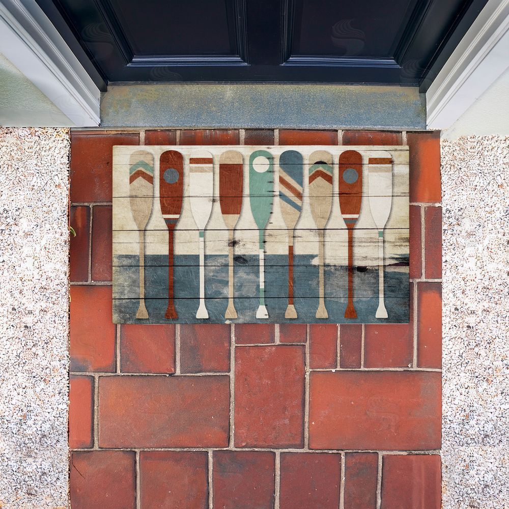 Milli Villa Various Rustic Oars Patterns Unwoven Outdoor Door Mat