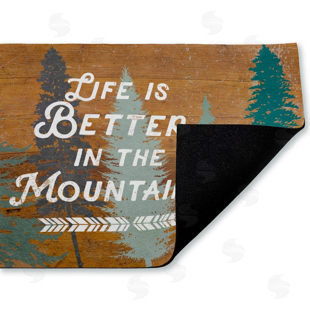 Lula Bijoux & co. Retro Rustic Better In Mountains Unwoven Outdoor Door Mat