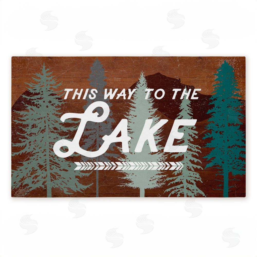 Lula Bijoux & co. This Way To Lake Retro Unwoven Outdoor Door Mat