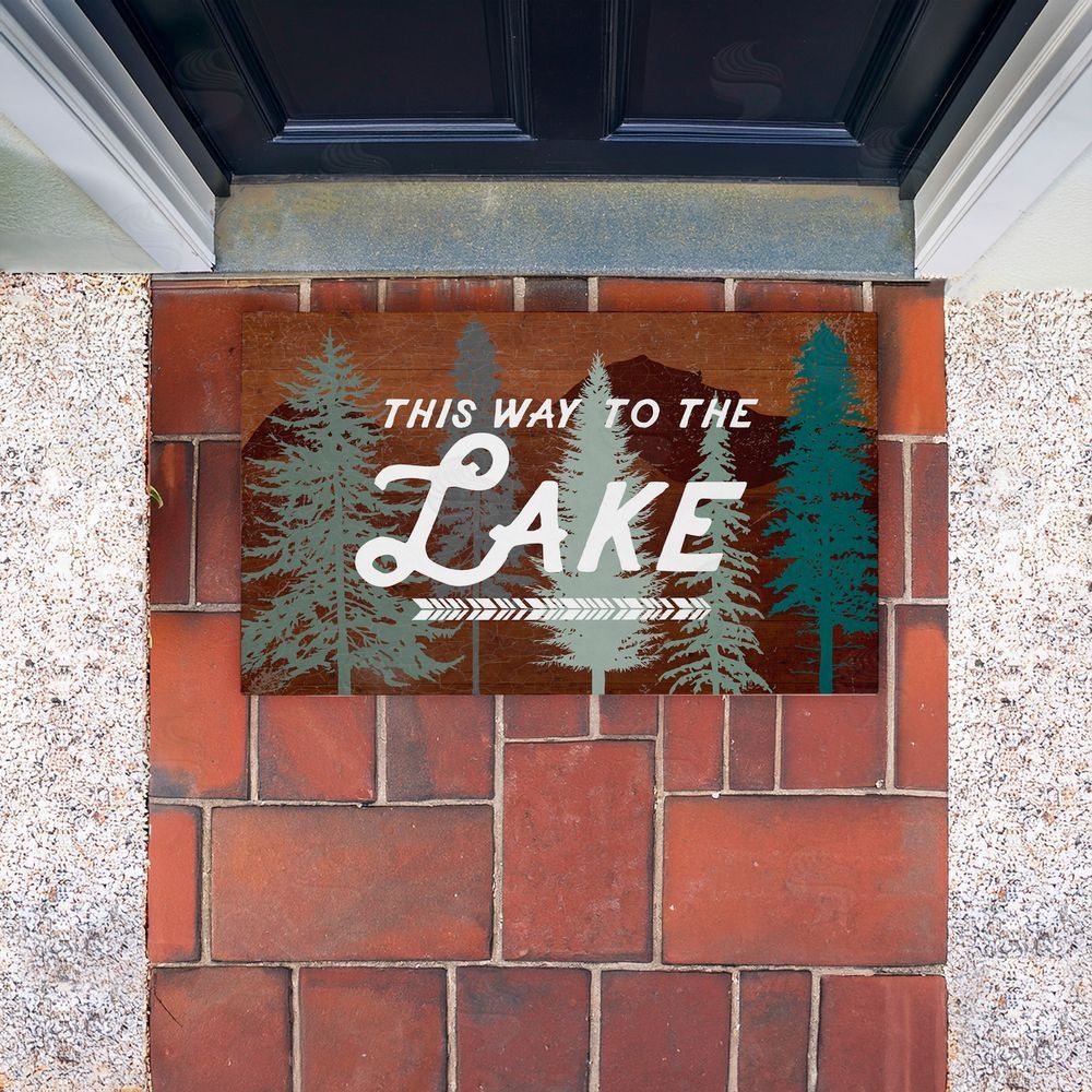 Lula Bijoux & co. This Way To Lake Retro Unwoven Outdoor Door Mat