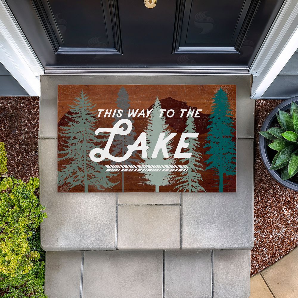 Lula Bijoux & co. This Way To Lake Retro Unwoven Outdoor Door Mat
