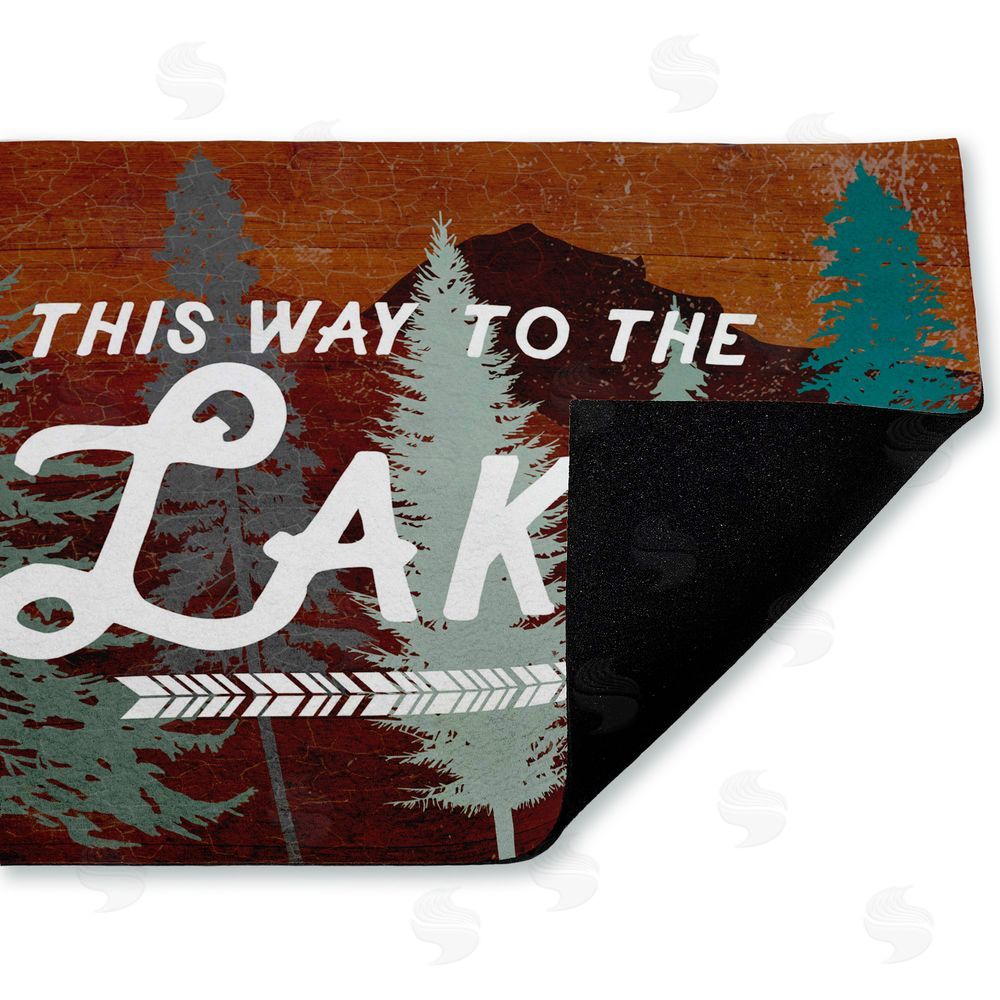 Lula Bijoux & co. This Way To Lake Retro Unwoven Outdoor Door Mat