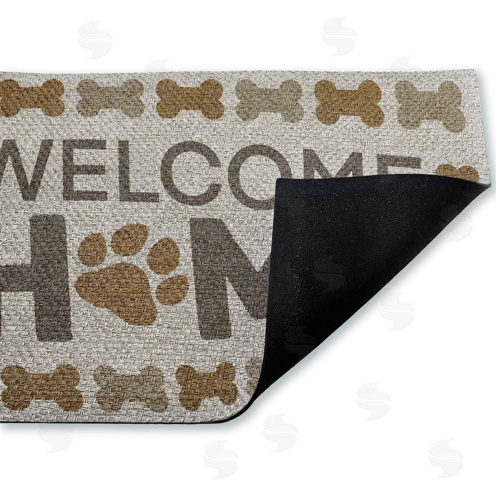 Marcus Prime Welcome with Dog Bones Outdoor Faux Sisal Door Mat