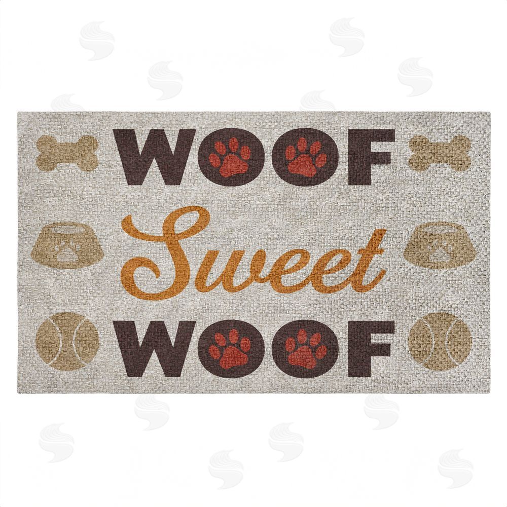 Marcus Prime Sweet Woof Dog Entry Outdoor Faux Sisal Door Mat
