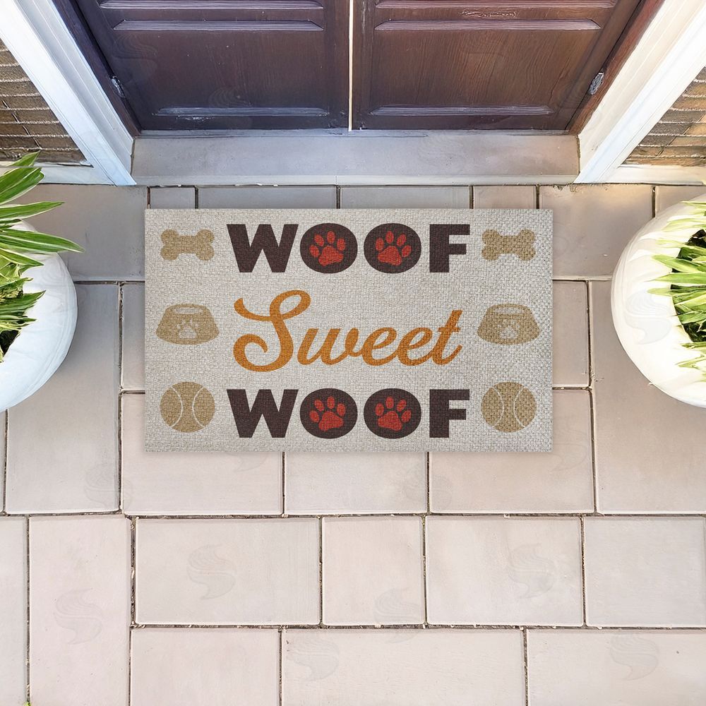 Marcus Prime Sweet Woof Dog Entry Outdoor Faux Sisal Door Mat