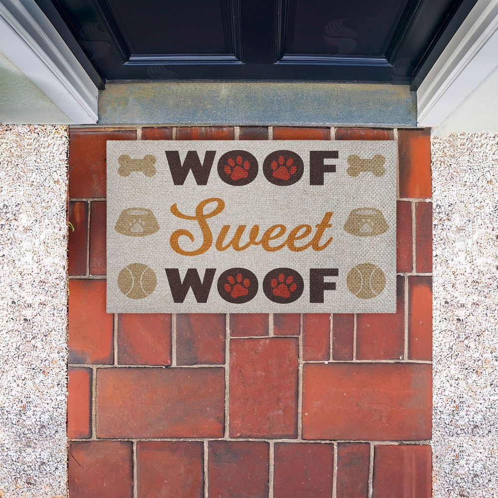 Marcus Prime Sweet Woof Dog Entry Outdoor Faux Sisal Door Mat