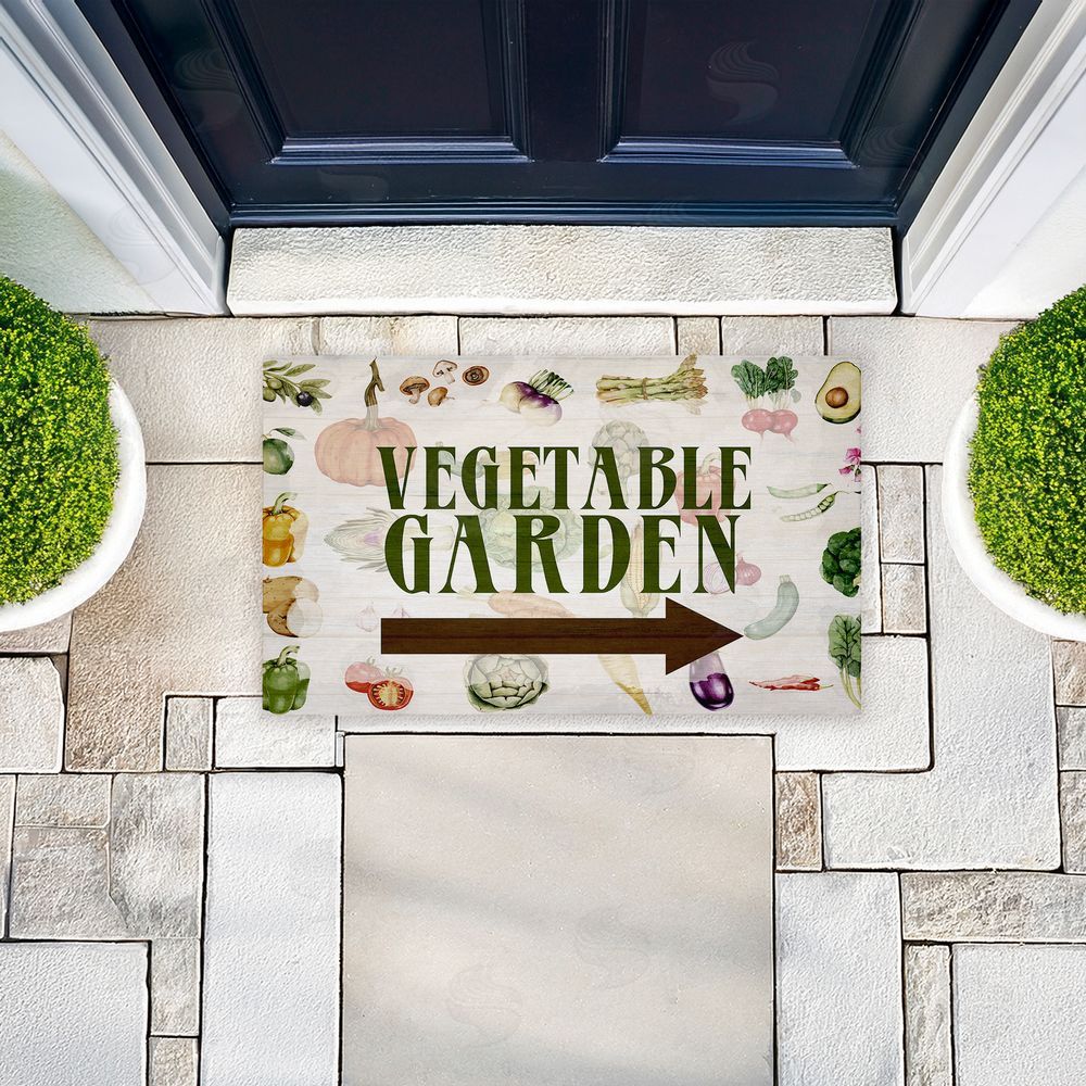 Anne Bailey Vegetable Garden with Arrow Unwoven Outdoor Door Mat