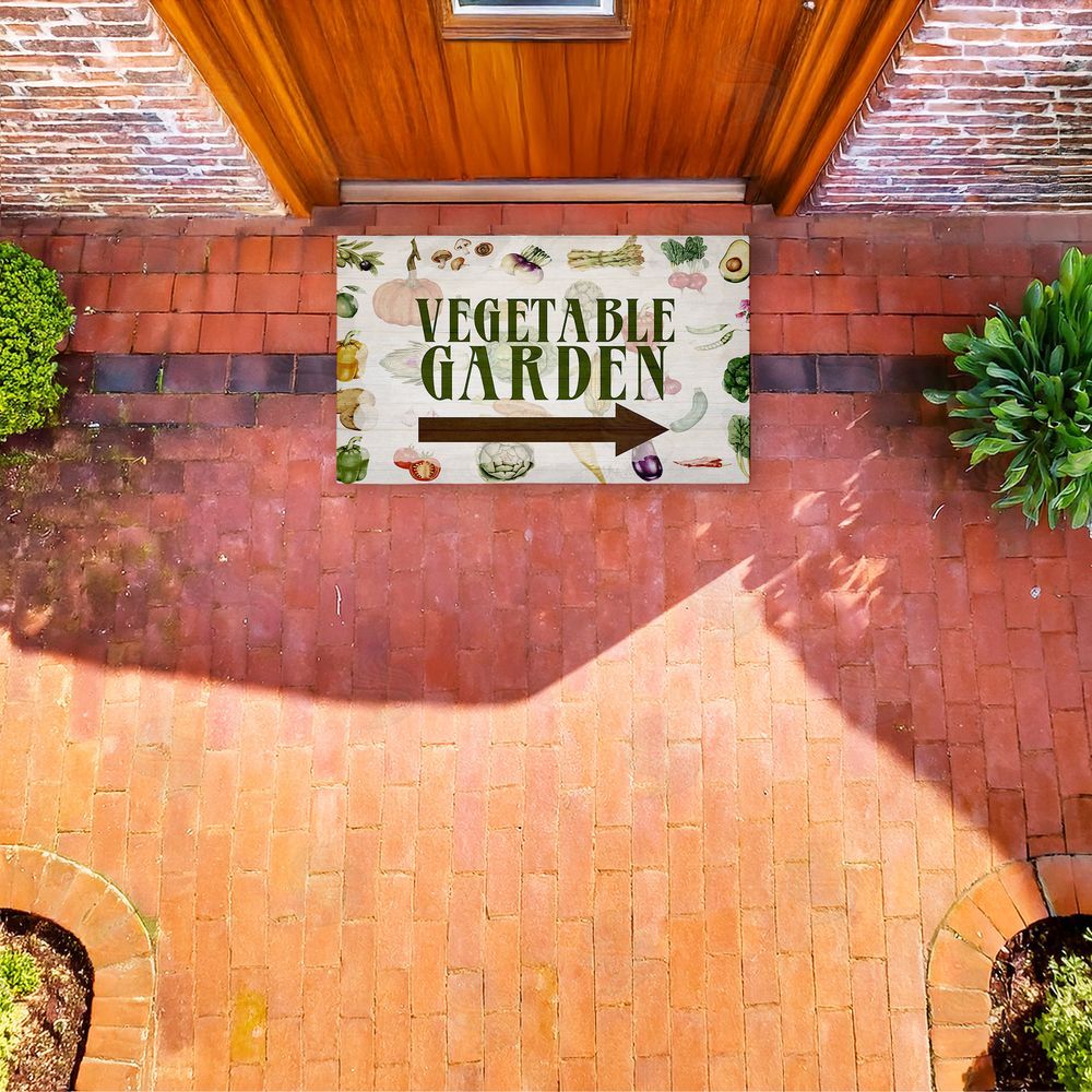 Anne Bailey Vegetable Garden with Arrow Unwoven Outdoor Door Mat