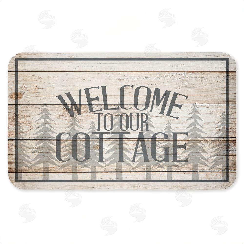 Kim Allen Rustic Welcome Cottage Trees Kitchen Floor Mat
