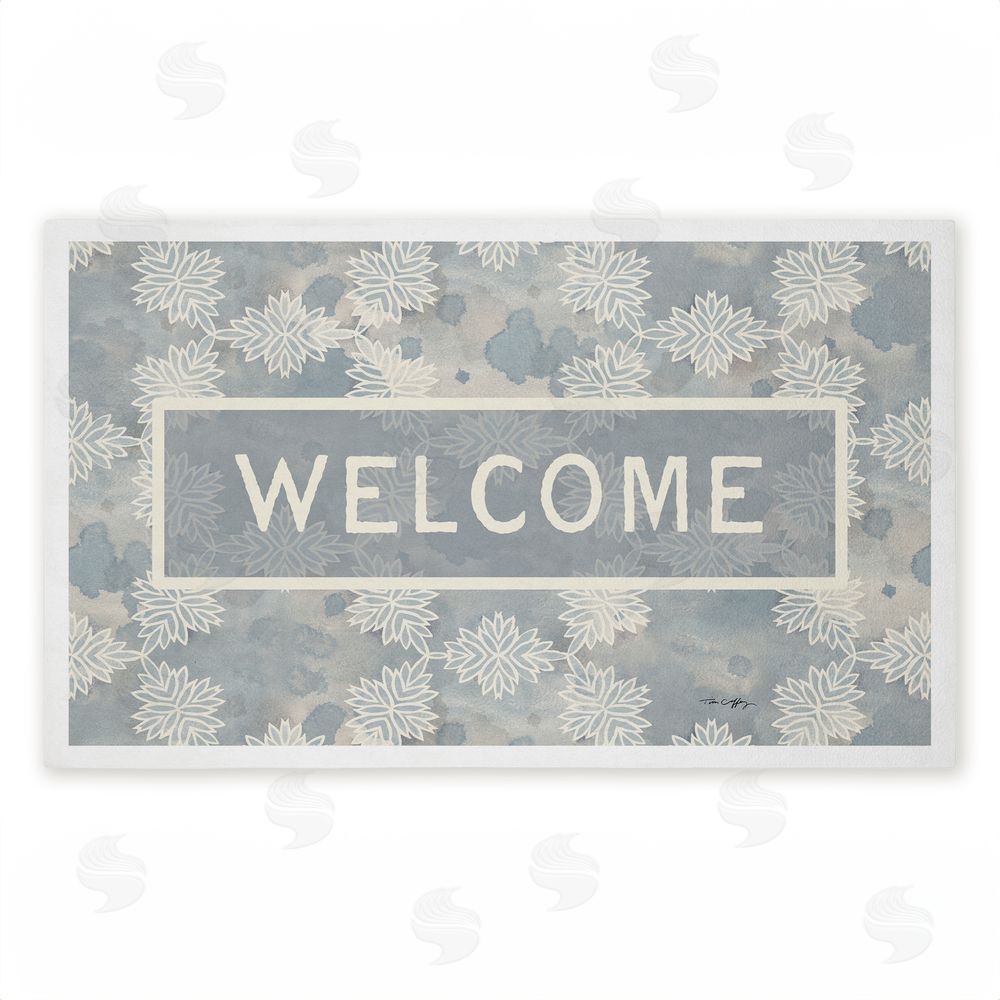Tim Coffey Crystal Pattern Damask Welcome Unwoven Outdoor Door Mat