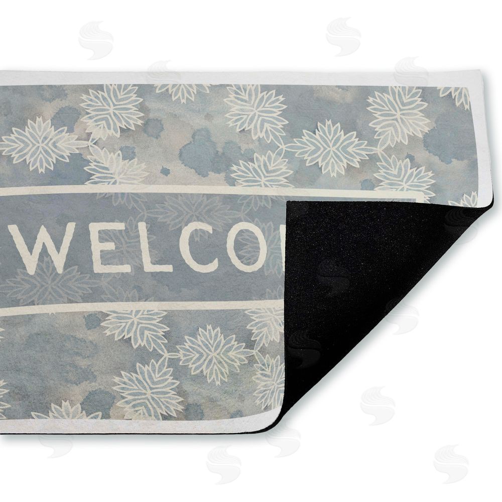 Tim Coffey Crystal Pattern Damask Welcome Unwoven Outdoor Door Mat