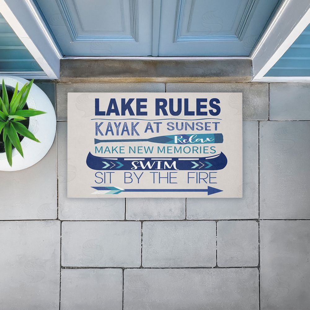Louise Allen Designs Lake Time Traditions Unwoven Outdoor Door Mat