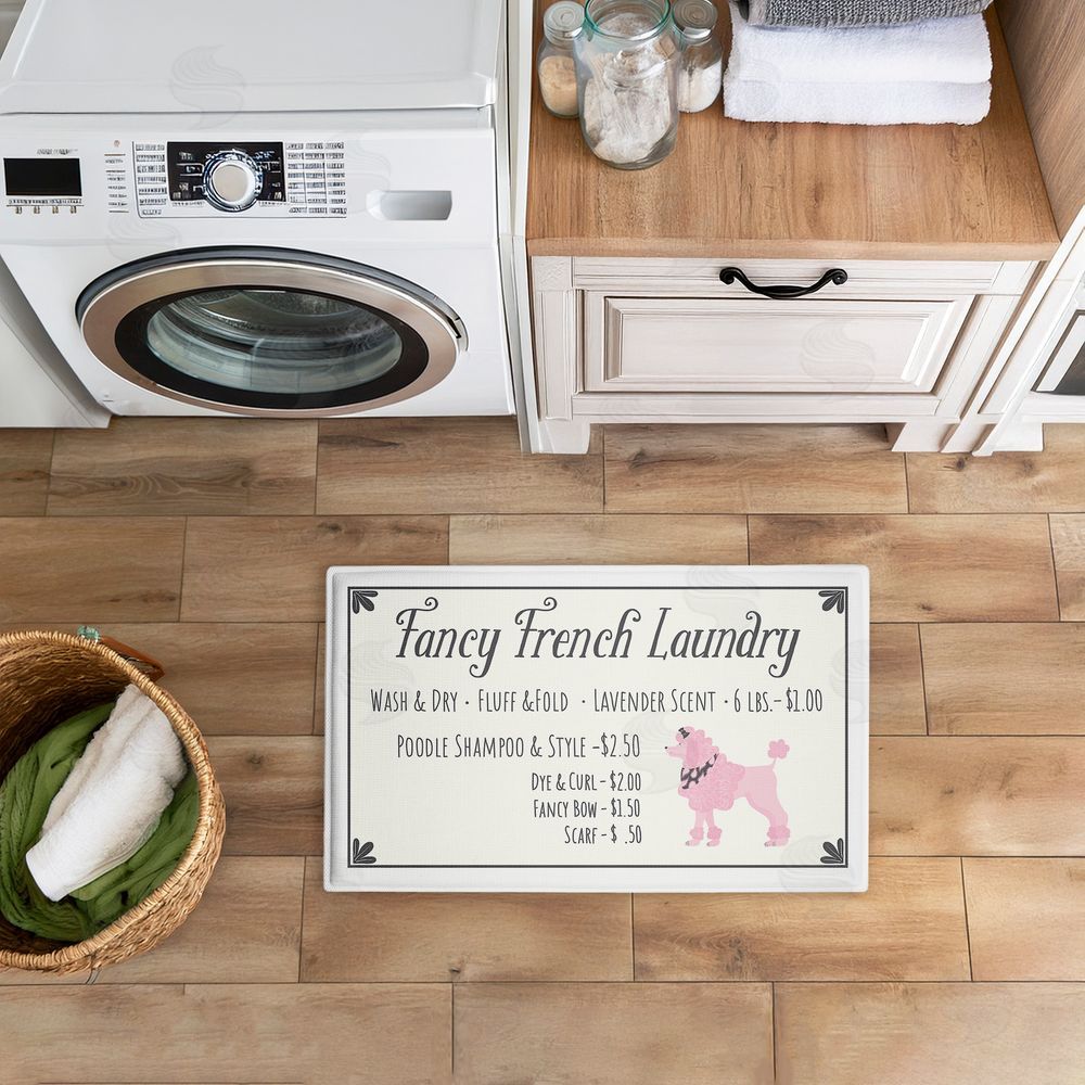Darlene Seale Fancy French Laundry Plush Bathroom Floor Mat