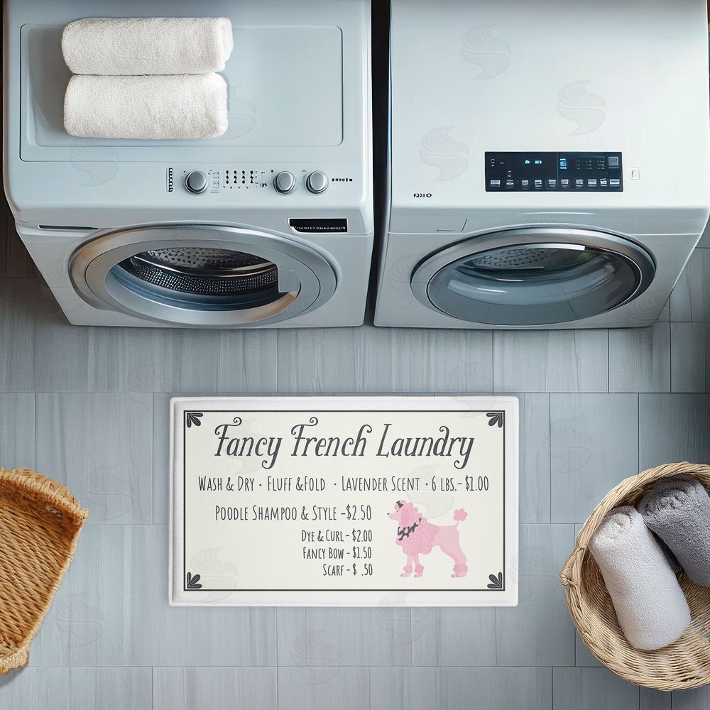 Darlene Seale Fancy French Laundry Plush Bathroom Floor Mat