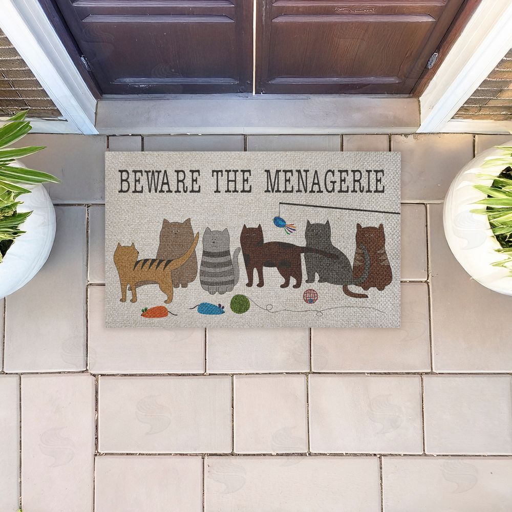Darlene Seale Beware The Menagerie Outdoor Faux Sisal Door Mat