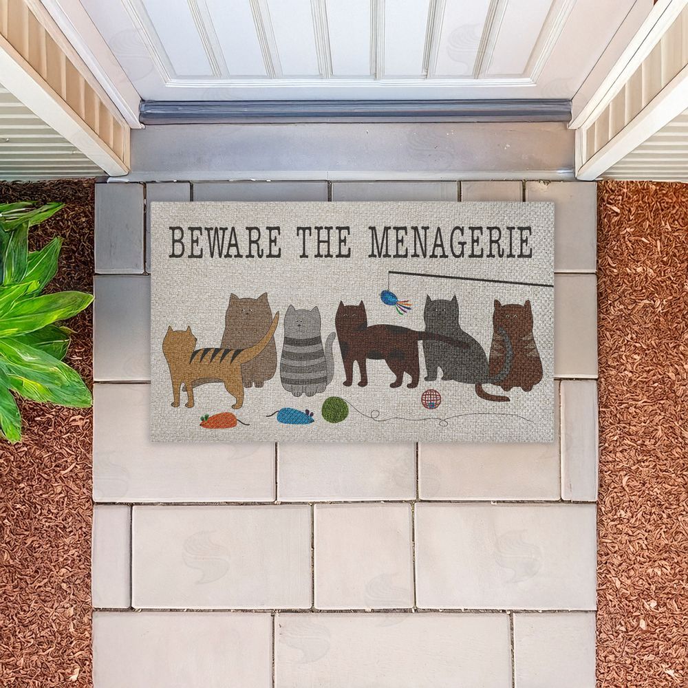 Darlene Seale Beware The Menagerie Outdoor Faux Sisal Door Mat
