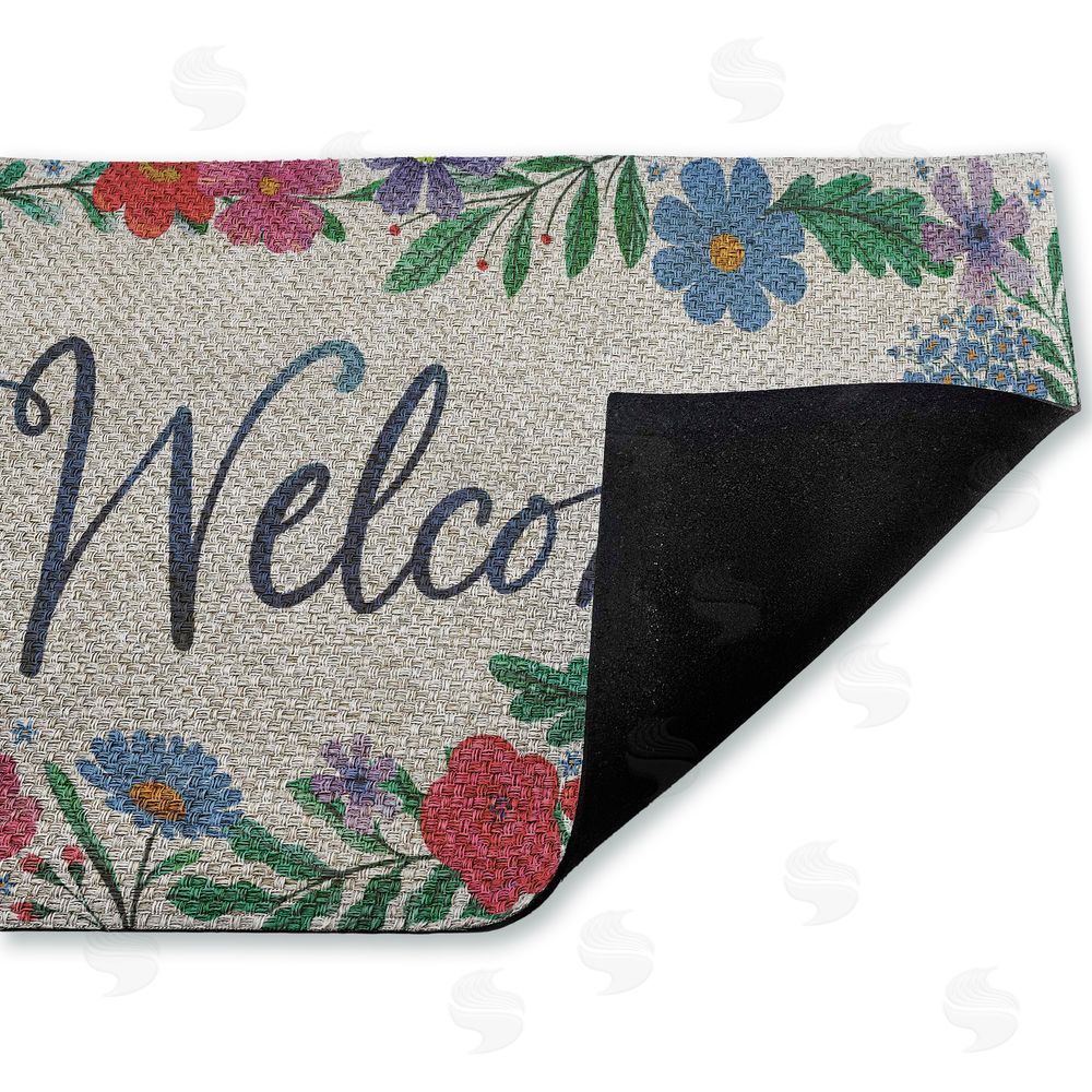 Arrolynn Weiderhold Dream Garden Welcome Outdoor Faux Sisal Door Mat
