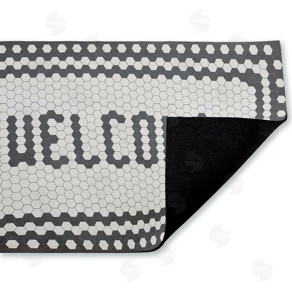 Caroline Alfreds Welcome Mosaic Pattern Unwoven Outdoor Door Mat
