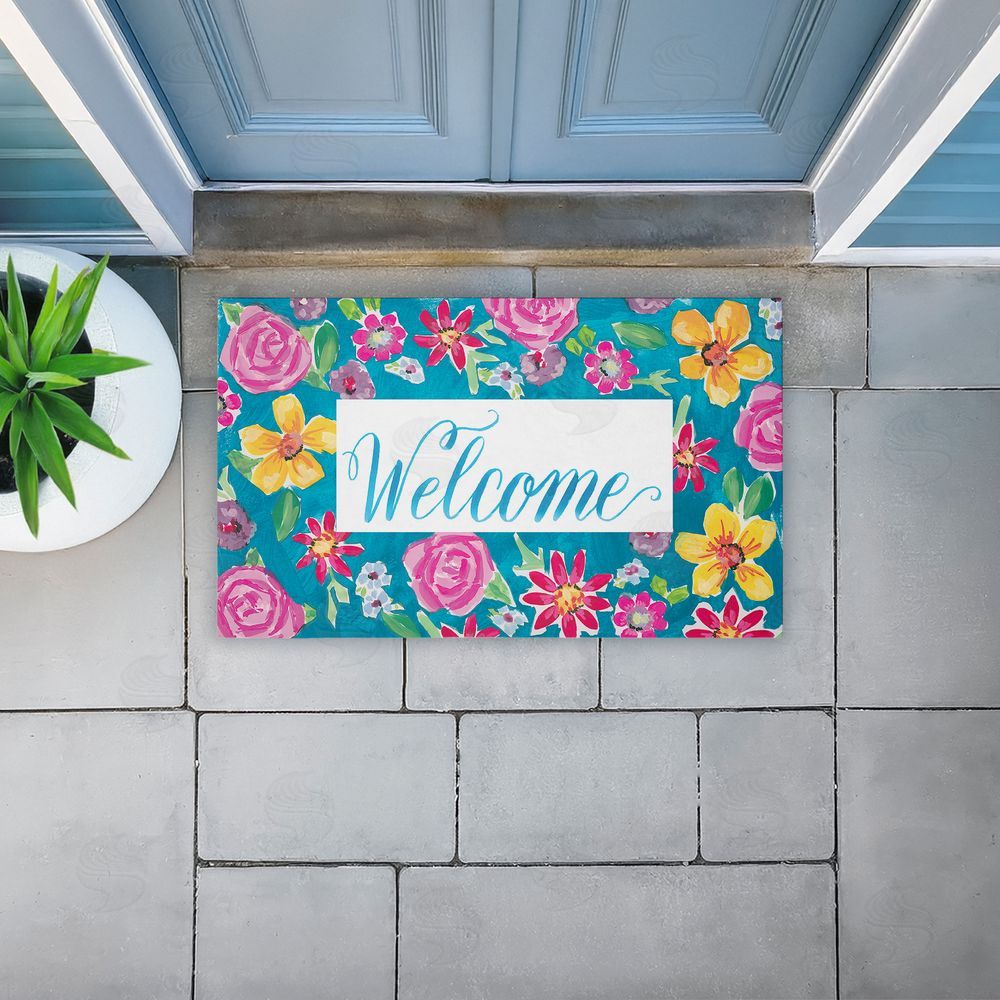 Amanda McGee Lush Garden Welcome Unwoven Outdoor Door Mat