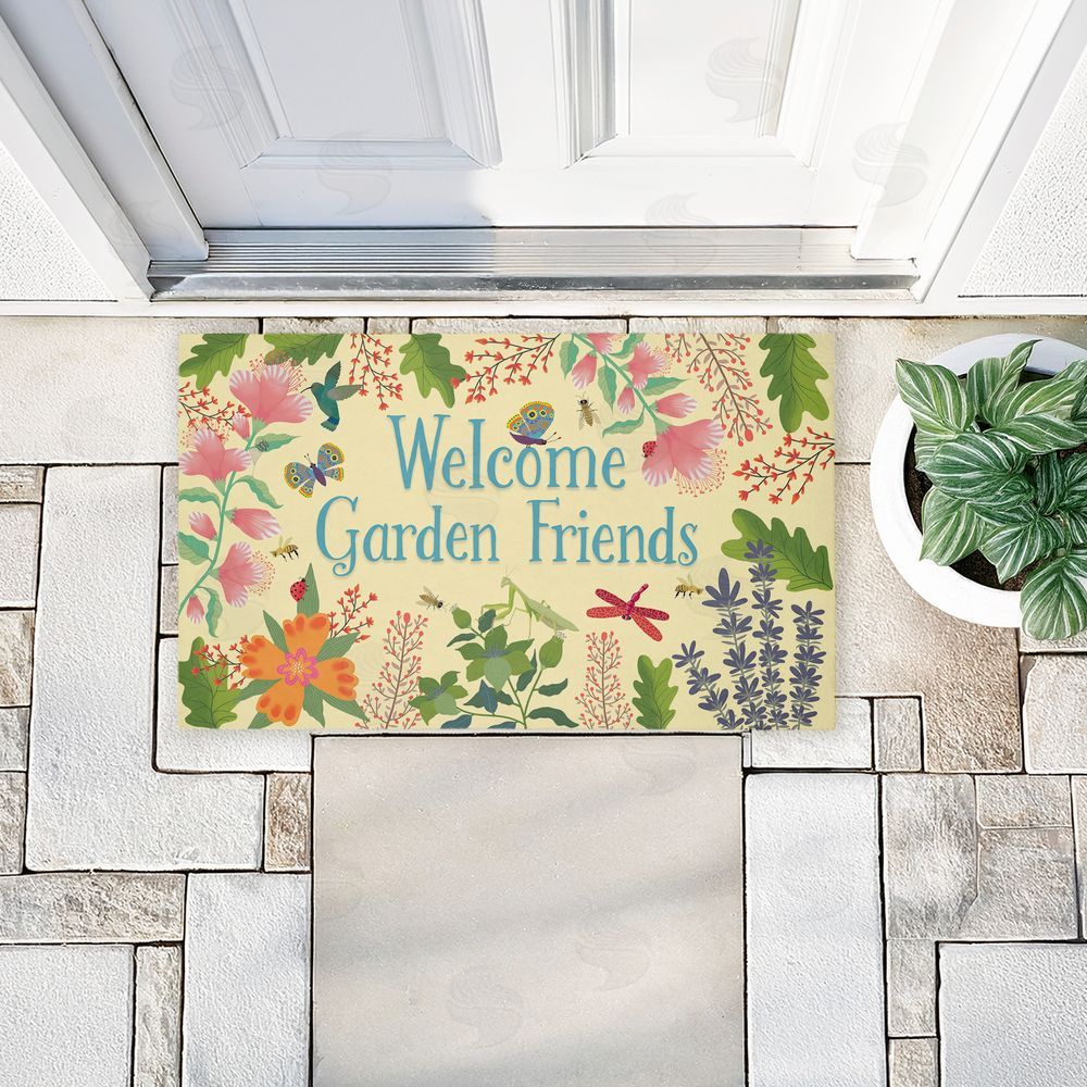Darlene Seale Welcome Garden Friends Unwoven Outdoor Door Mat