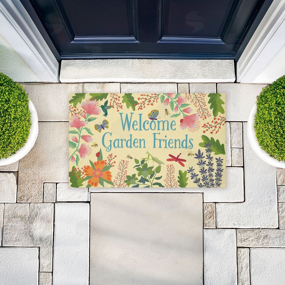 Darlene Seale Welcome Garden Friends Unwoven Outdoor Door Mat