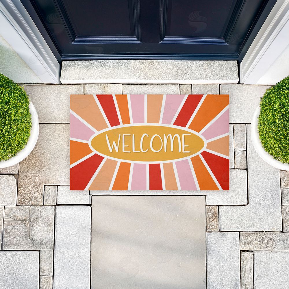 Emily Cromwell Bright Welcome Sunburst Unwoven Outdoor Door Mat