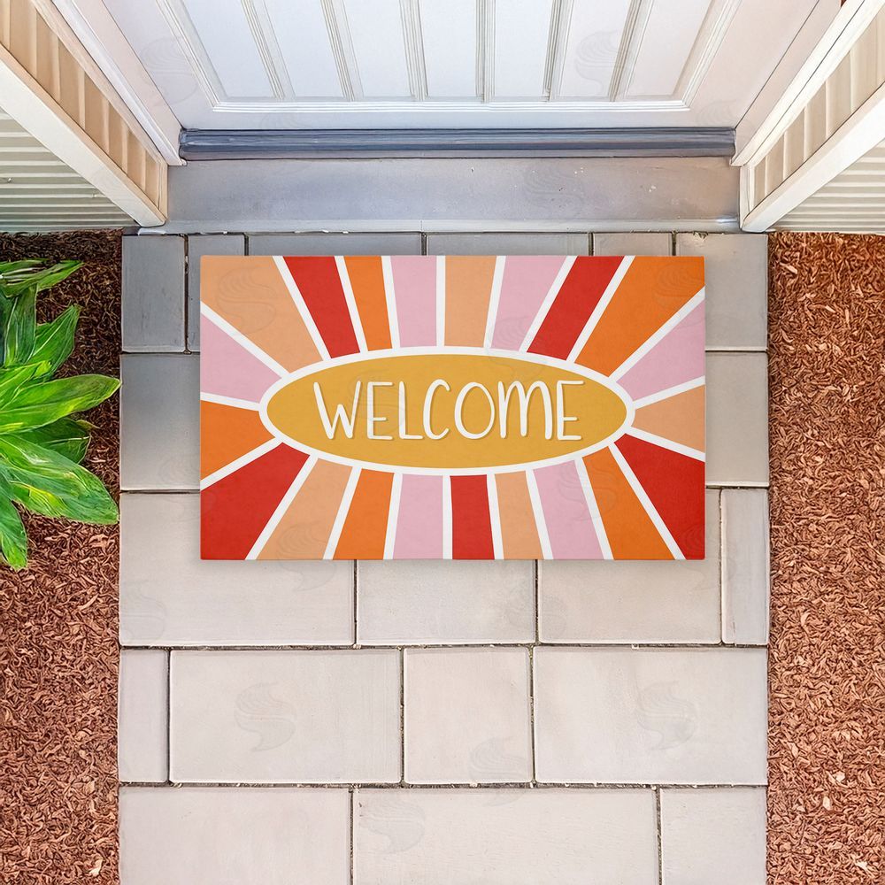 Emily Cromwell Bright Welcome Sunburst Unwoven Outdoor Door Mat