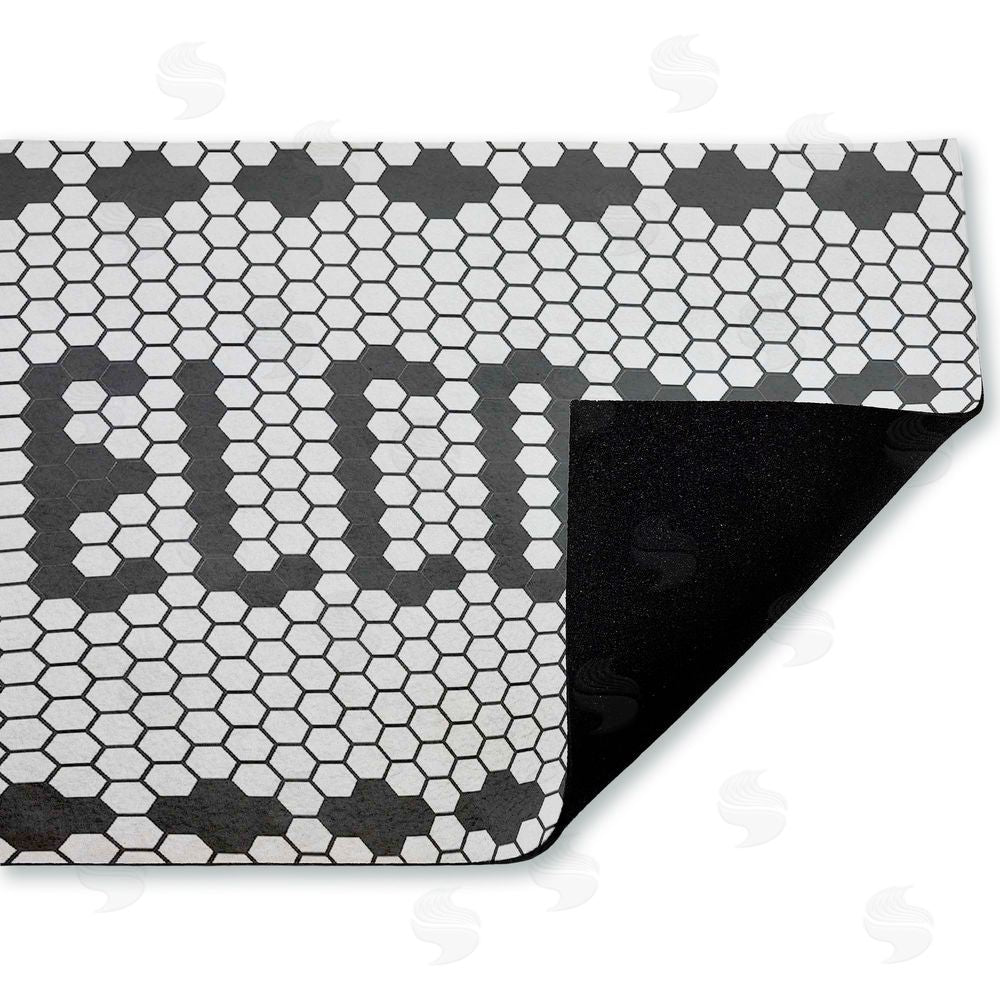 Angela Nickeas Welcome Hexagonal Faux Tile Unwoven Outdoor Door Mat