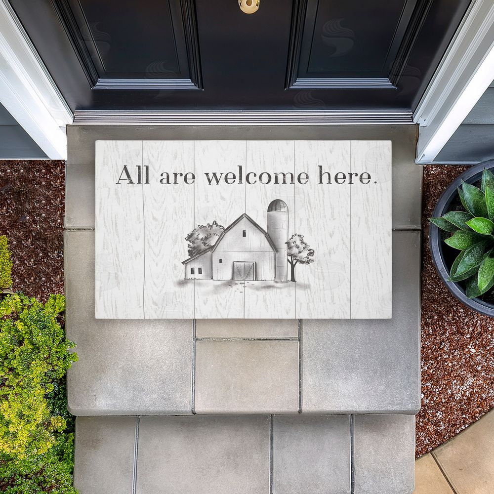 Emily Call All Are Welcome Barn Unwoven Outdoor Door Mat