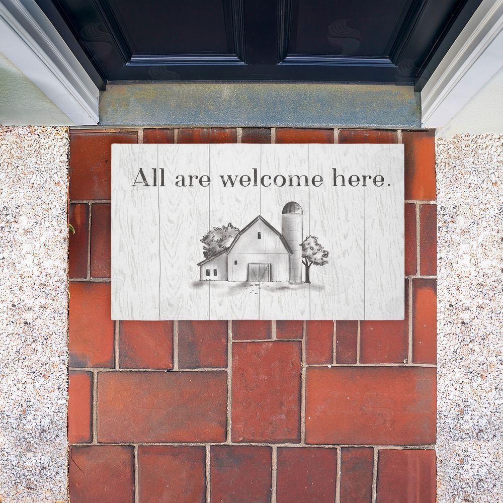 Emily Call All Are Welcome Barn Unwoven Outdoor Door Mat