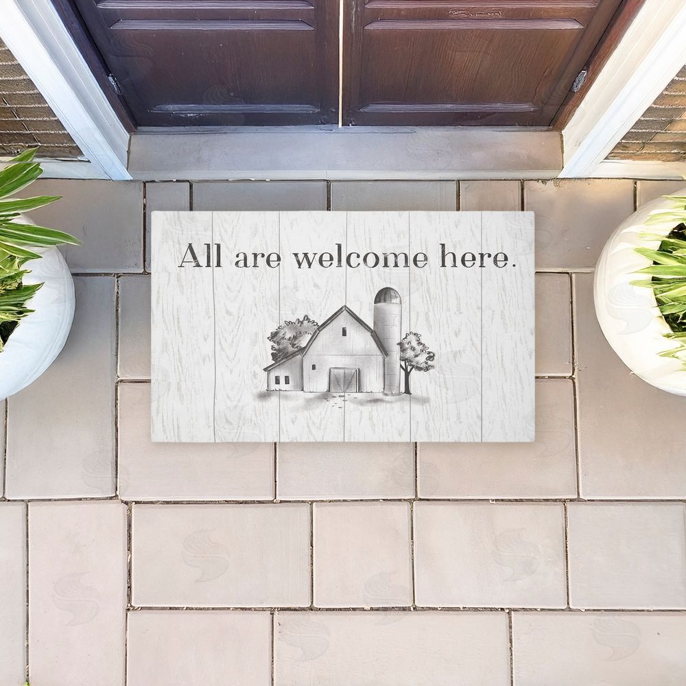 Emily Call All Are Welcome Barn Unwoven Outdoor Door Mat